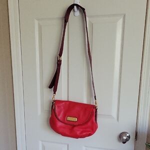 Marc By Marc Jacobs Red and Brown Crossbody Bag with Slouchy Design